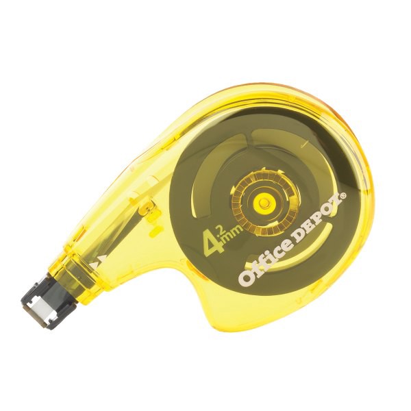 slide 3 of 3, Office Depot Brand Correction Tape With Mini-Roller Head, 394", White, Pack Of 2, 2 ct