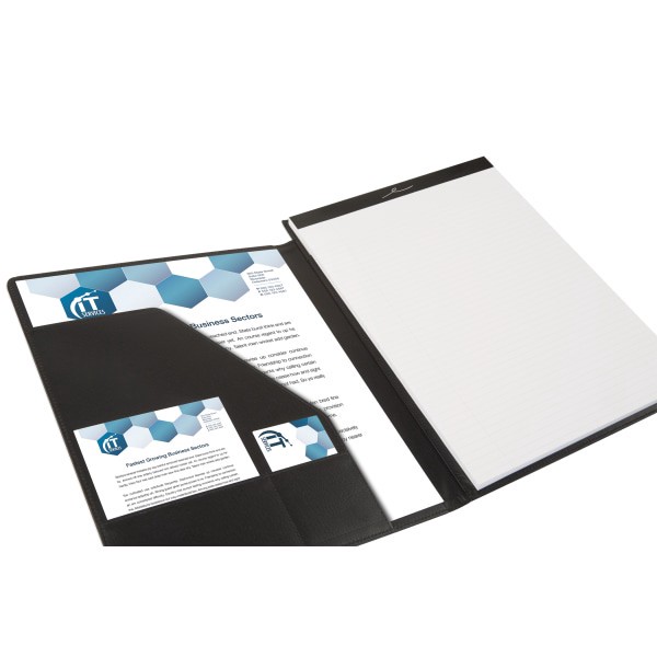 slide 3 of 4, Office Depot Brand Professional Legal Pad With Privacy Cover, 8-1/25'' X 11'', Narrow Ruled, White, 100 Pages (50 Sheets), Black, 50 ct