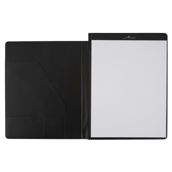 slide 2 of 4, Office Depot Brand Professional Legal Pad With Privacy Cover, 8-1/25'' X 11'', Narrow Ruled, White, 100 Pages (50 Sheets), Black, 50 ct