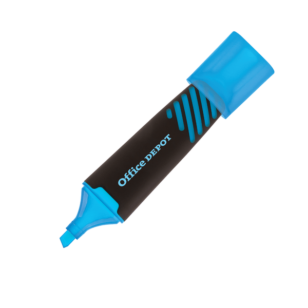 slide 7 of 8, Office Depot Brand Liquid Highlighters, Chisel Point, Black/Translucent Barrel, Assorted Ink Colors, Pack Of 6, 6 ct