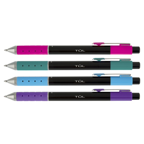 slide 2 of 6, Tul Limited Edition Brights Retractable Gel Pens, Medium Point, 0.7 Mm, Assorted Barrel Colors, Assorted Ink Colors, Pack Of 4, 4 ct