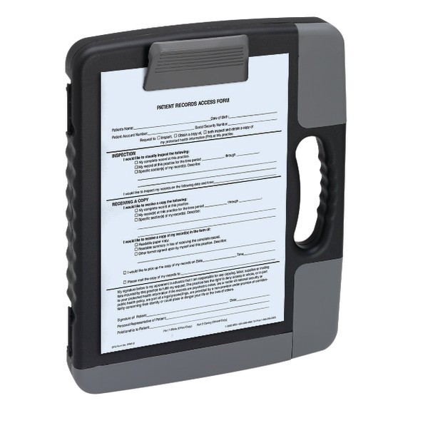 slide 3 of 3, Office Depot Brand Form Holder Storage Clipboard Case, Charcoal, 1 ct
