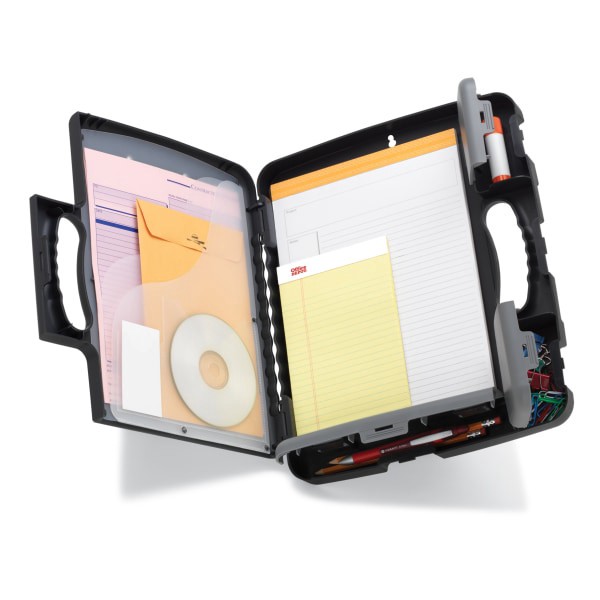 slide 2 of 3, Office Depot Brand Form Holder Storage Clipboard Case, Charcoal, 1 ct