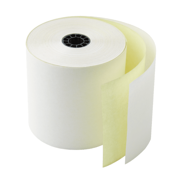 slide 2 of 2, Office Depot Brand 2-Ply Paper Rolls, Canary/White, 10 ct