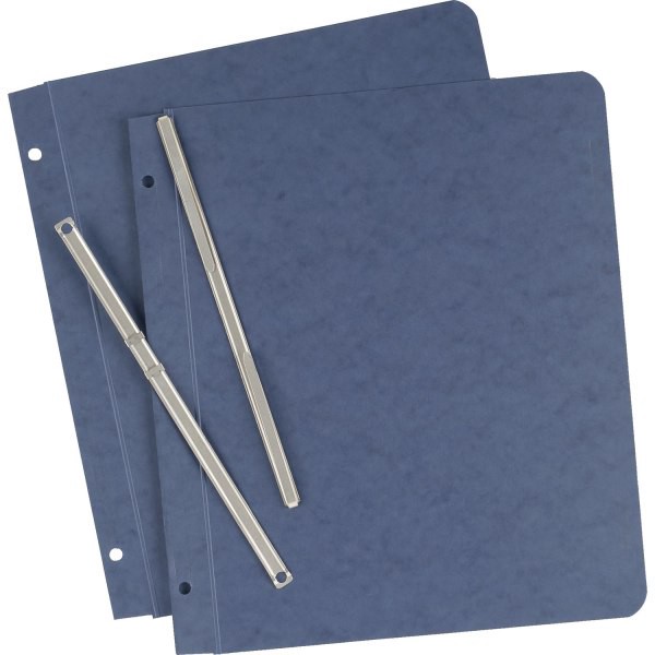 slide 4 of 4, Office Depot Brand Pressboard Report Covers With Fasteners, 50% Recycled, Dark Blue, Pack Of 5, 5 ct