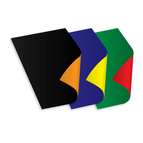 slide 2 of 2, Office Depot 2 Cool Colors Poster Boards Variety Pack, 14'' X 22'', Black/Orange, Blue/Yellow, Green/Red, Pack Of 3, 3 ct