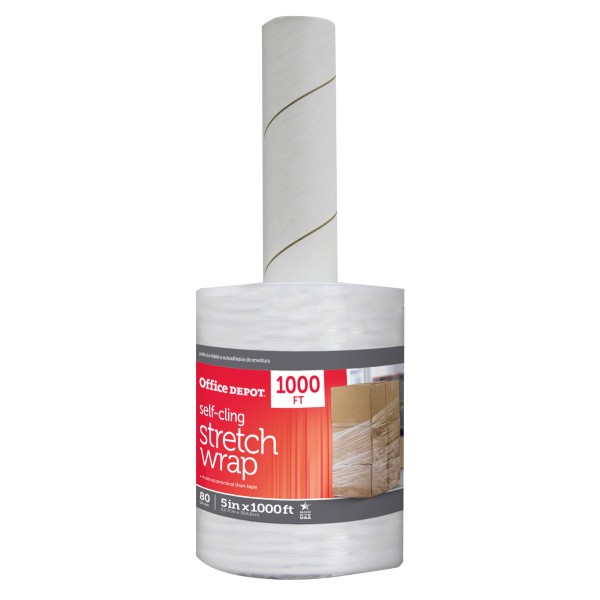 slide 2 of 3, Office Depot Brand Stretch Wrap Film, Clear, 5 in x 1000 ft