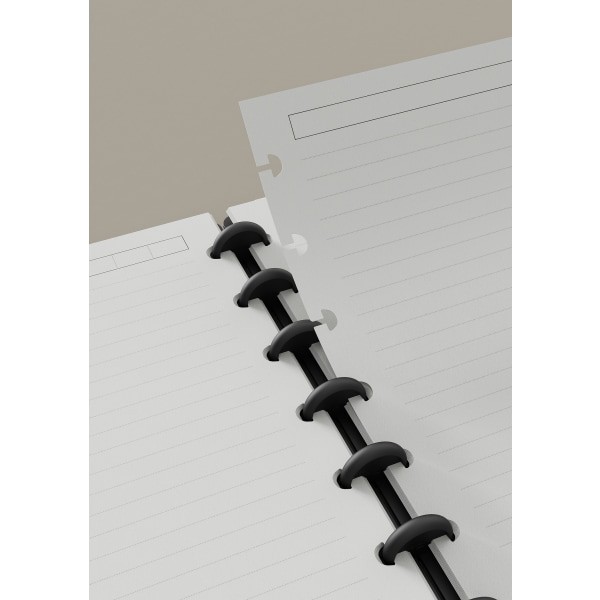 slide 2 of 5, TUL® Discbound Notebook With Leather Cover, Letter Size, Narrow Ruled, 60 Sheets, Smoke Moss Green, 1 ct