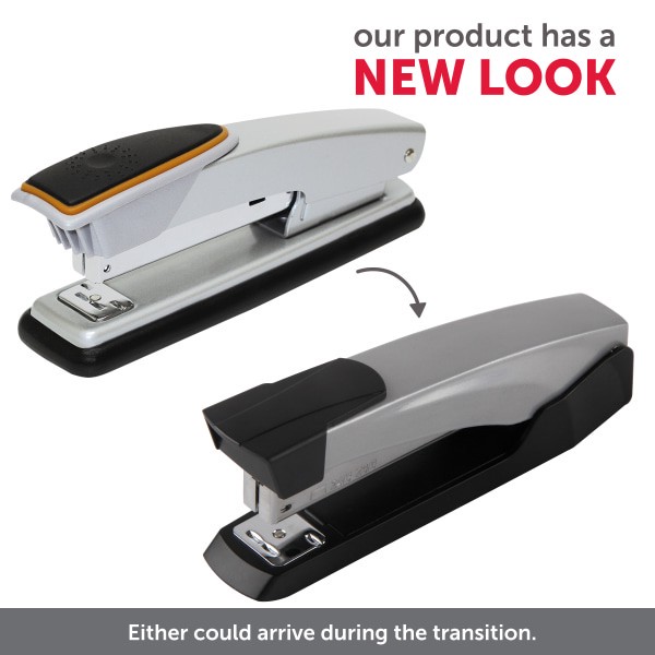 slide 2 of 2, Office Depot Brand Full-Strip Metal Desktop Stapler, 25 Sheets Capacity, Silver, 25 ct