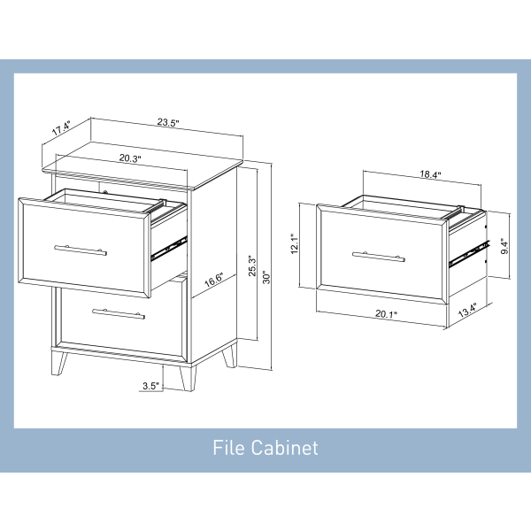 slide 7 of 7, Realspace Koru 23-1/2""W X 17-1/2""D Lateral 2-Drawer File Cabinet, Espresso Oak, 1 ct