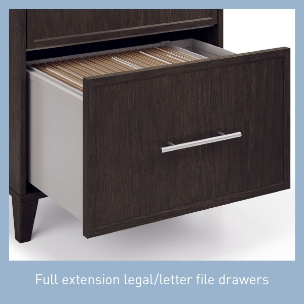 slide 4 of 7, Realspace Koru 23-1/2""W X 17-1/2""D Lateral 2-Drawer File Cabinet, Espresso Oak, 1 ct