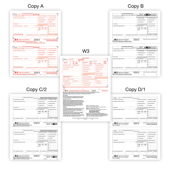 slide 3 of 3, Office Depot Brand W-2 Laser Tax Forms, 6-Part, 2-Up, 8-1/2"" X 11"", Pack Of 25 Form Sets, 25 ct
