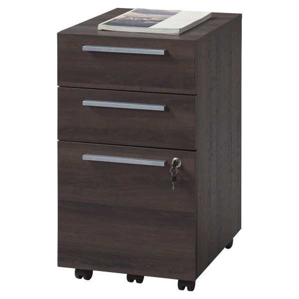 slide 10 of 10, Realspace Trezza 19"D Vertical 3-Drawer Mobile File Cabinet, Warm Walnut, 1 ct