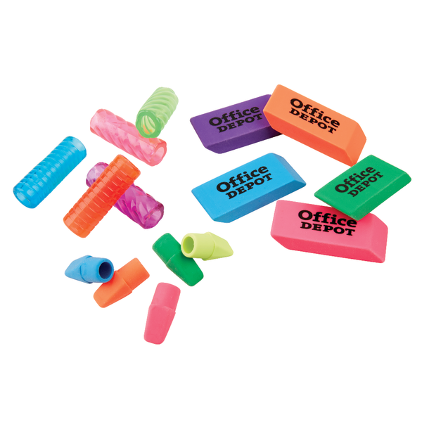 slide 2 of 2, Office Depot Brand Eraser & Pencil Pillow Variety Pack, Assorted, Pack Of 110, 110 ct