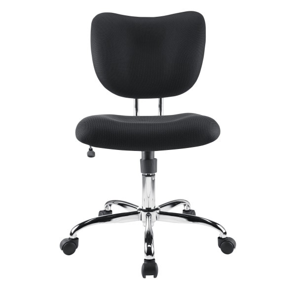 slide 2 of 5, Realspace Jancy Mesh Low-Back Task Chair, Black/Chrome, 1 ct