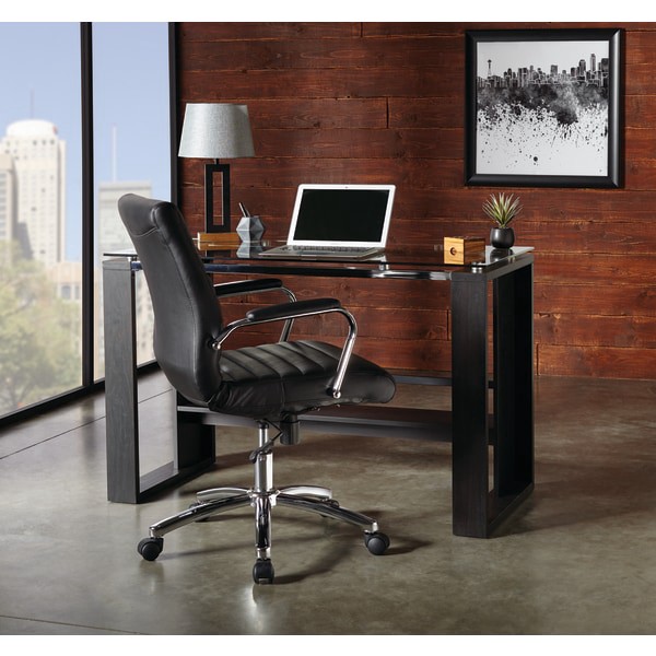Realspace Modern Comfort Winsley Bonded Leather MidBack Manager