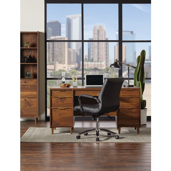 Realspace Modern Comfort Winsley Bonded Leather MidBack Manager