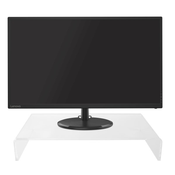 slide 4 of 4, Realspace Acrylic Monitor Stand, 3-5/8"H X 21-5/8"W X 11-3/4"D, Clear, 1 ct