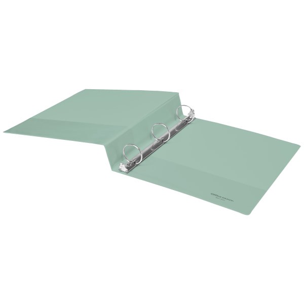 slide 4 of 5, Office Depot Brand 3-Ring Durable View Binder, 1-1/2'' Round Rings, 49% Recycled, Sage, 1 ct