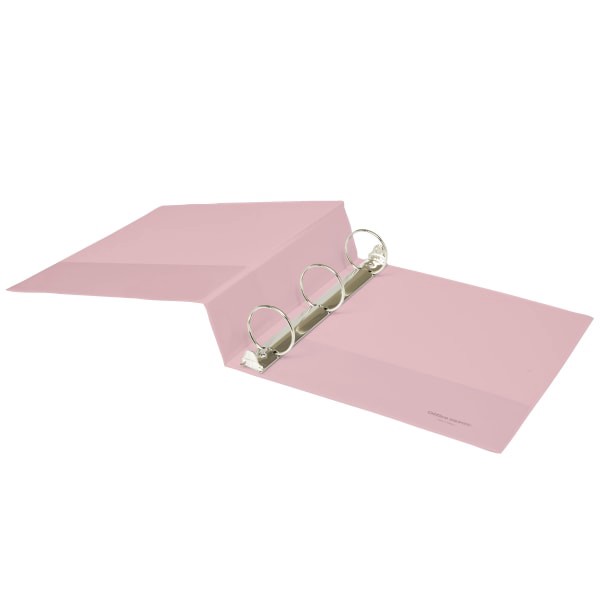 slide 4 of 5, Office Depot Brand 3-Ring Durable View Binder, 2" Round Rings, 49% Recycled, Blush, 2 in