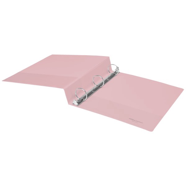 slide 5 of 5, Office Depot Brand 3-Ring Durable View Binder, 1-1/2" Round Rings, 49% Recycled, Blush, 1 ct