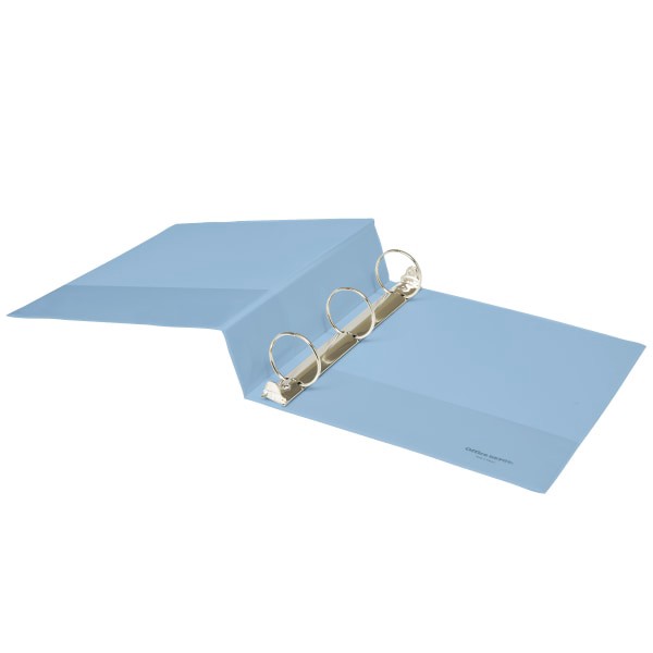 slide 4 of 5, Office Depot Brand 3-Ring Durable View Binder, 2" Round Rings, 49% Recycled, Baby Blue, 2 in