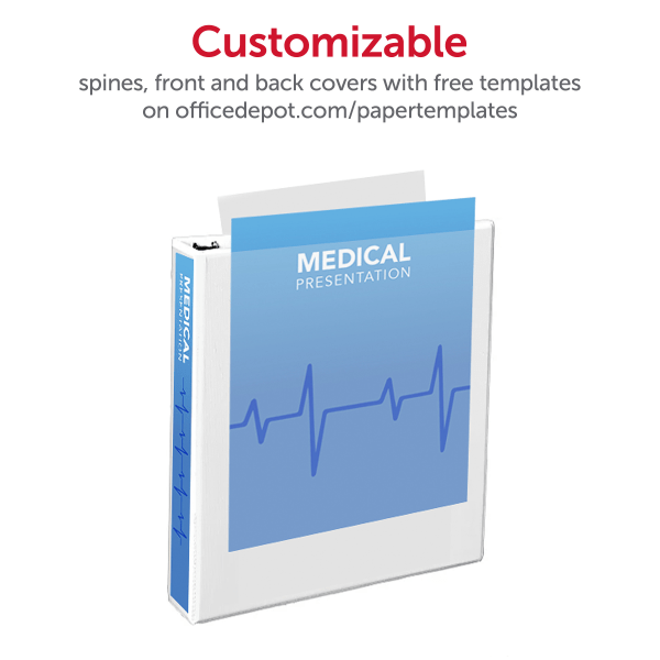 slide 2 of 5, Office Depot Brand 3-Ring Durable View Binder, 2" Round Rings, 49% Recycled, Baby Blue, 2 in