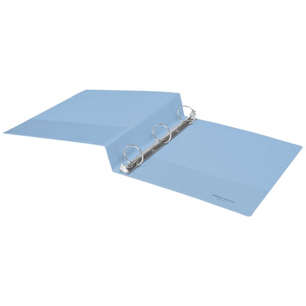 slide 2 of 5, Office Depot Brand 3-Ring Durable View Binder, 1-1/2" Round Rings, 49% Recycled, Baby Blue, 1 ct