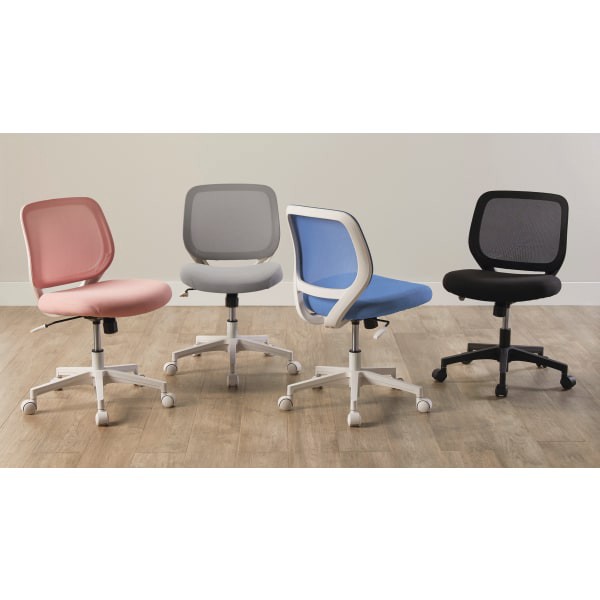 slide 2 of 10, Realspace Adley Mesh/Fabric Low-Back Task Chair, Blue/White, 1 ct
