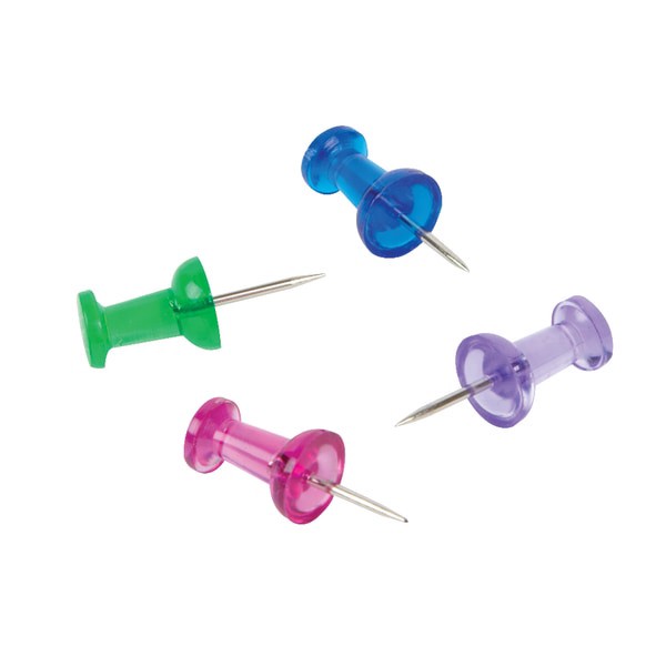 slide 2 of 2, Office Depot Brand Fashion Pushpins, 1/4'', Irregular Shape, Assorted Colors, Pack Of 60, 60 ct