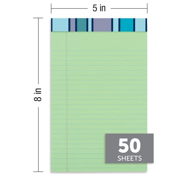 slide 2 of 6, Office Depot Brand Professional Writing Pads, 5" X 8", Narrow Ruled, 50 Sheets, 100% Recycled, Green, Pack Of 2 Pads, 2 ct