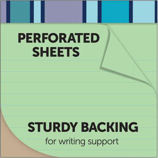 slide 3 of 6, Office Depot Brand Professional Writing Pads, 5" X 8", Narrow Ruled, 50 Sheets, 100% Recycled, Green, Pack Of 2 Pads, 2 ct