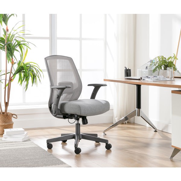 Serta Sittrue Rayne Ergonomic Mesh/Fabric Mid-Back Task Chair, Gray 1 ...