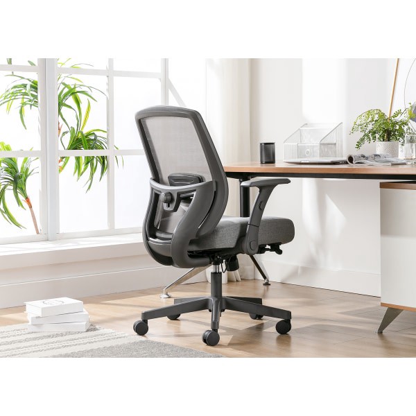 Serta Sittrue Rayne Ergonomic Mesh/Fabric Mid-Back Task Chair, Gray 1 ...