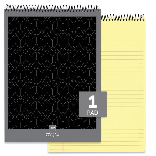 slide 3 of 5, Office Depot Brand Professional Writing Pad, 8-1/2" X 11-3/4", Legal/Wide Ruled, 70 Sheets, Canary, 70 ct