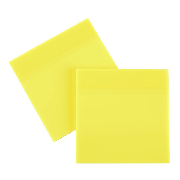 slide 2 of 4, Office Depot Brand Translucent Sticky Notes, 3" X 3", Yellow, 50 Notes Per Pad, Pack Of 2 Pads, 2 ct
