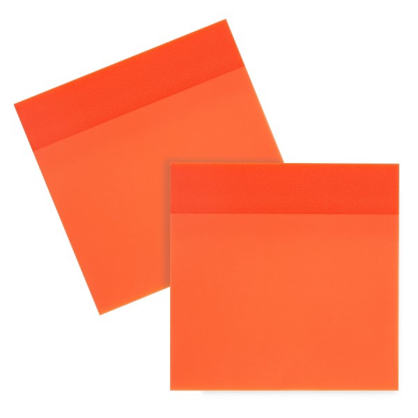 slide 2 of 4, Office Depot Brand Translucent Sticky Notes, 3" X 3", Orange, 50 Notes Per Pad, Pack Of 2 Pads, 2 ct