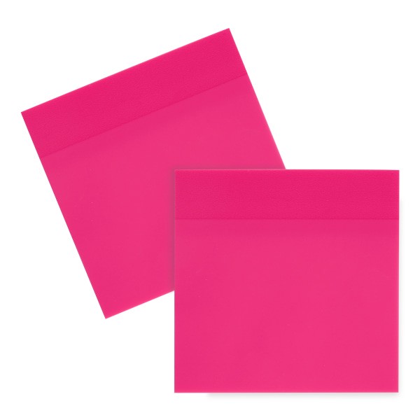 slide 2 of 4, Office Depot Brand Translucent Sticky Notes, 3" X 3", Pink, 50 Notes Per Pad, Pack Of 2 Pads, 2 ct