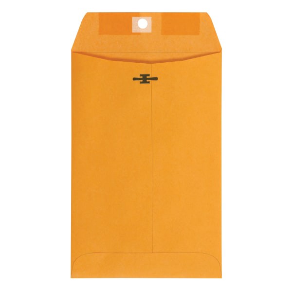 slide 3 of 5, Office Depot Brand 6" X 9" Manila Envelopes, Clasp Closure, Brown Kraft, Box Of 100, 100 ct