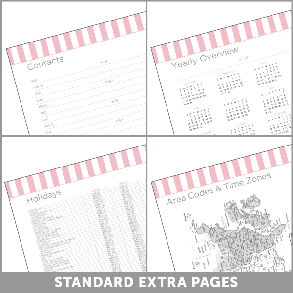 slide 6 of 6, Office Depot Brand Fashion Monthly Academic Planner, 8-1/4" X 10-3/4", Stripes, July 2023 To June 2024, Ns81022S, 1 ct