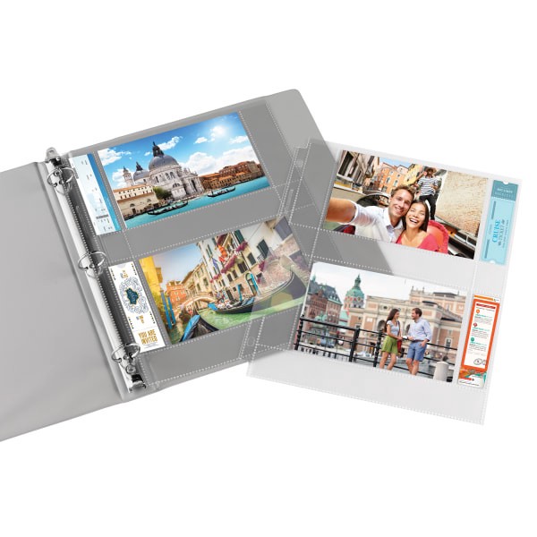 slide 2 of 2, Office Depot Brand Photo Binder Pages, 4'' X 6'', Clear, Pack Of 10, 10 ct
