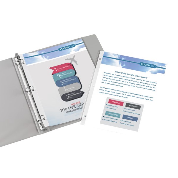 slide 2 of 2, Office Depot Brand 3-Hole Punched Sheet Protectors, 8-1/2'' X 11'', Clear, Pack Of 25, 25 ct