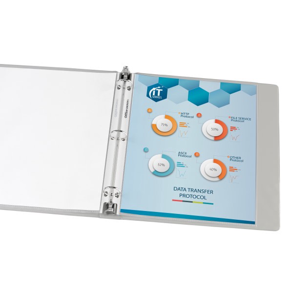 slide 2 of 3, Office Depot Brand Heavyweight Sheet Protectors, 8-1/2'' X 11'', Non-Glare, Box Of 50, 50 ct