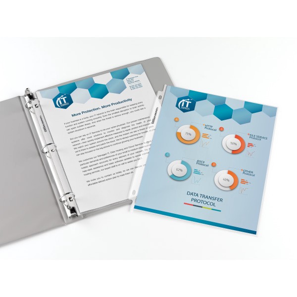 slide 2 of 3, Office Depot Brand Heavyweight Sheet Protectors, 8-1/2'' X 11'', Non-Glare, Pack Of 100, 100 ct