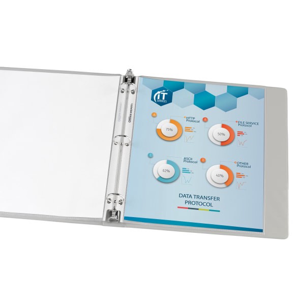 slide 3 of 3, Office Depot Brand Heavyweight Sheet Protectors, 8-1/2'' X 11'', Non-Glare, Pack Of 100, 100 ct