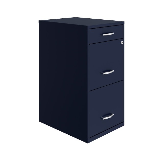 slide 3 of 3, Realspace Soho Organizer 18"D Vertical 3-Drawer File Cabinet, 30% Recycled, Navy, 1 ct