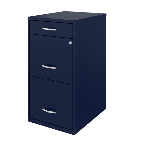 slide 2 of 3, Realspace Soho Organizer 18"D Vertical 3-Drawer File Cabinet, 30% Recycled, Navy, 1 ct