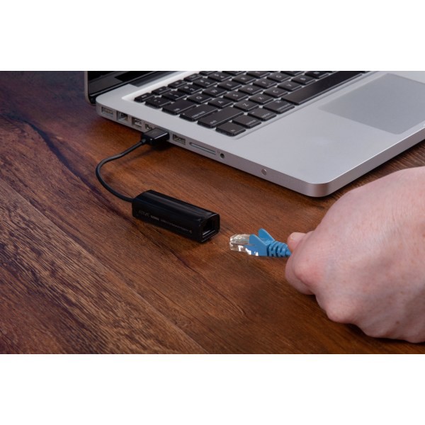 slide 2 of 6, Ativa Usb 2.0 To Ethernet Adapter, 27562, Male Usb-A To Female Ethernet Rj45 Port, 10-100Mbps, 1 ct