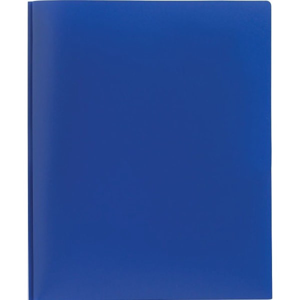 slide 3 of 3, Office Depot Brand 2-Pocket School-Grade Poly Folder With Prongs, Letter Size, Blue, 1 ct