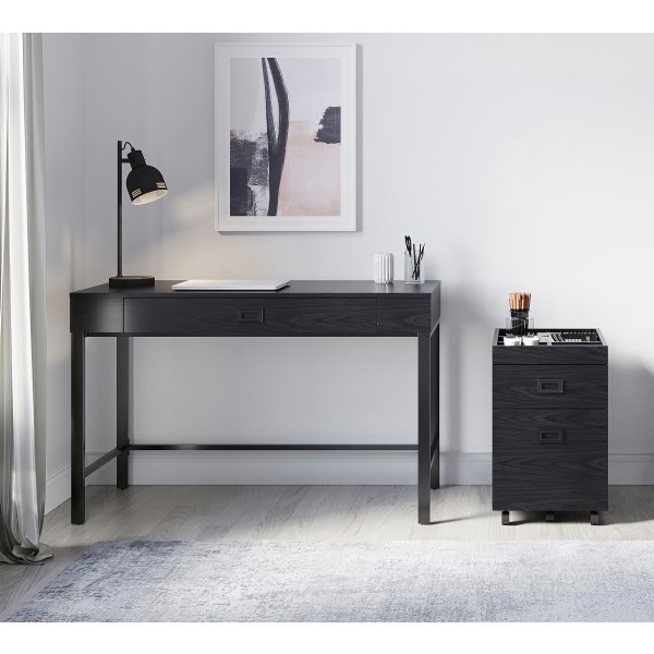 slide 2 of 10, Realspace Brezio 19"D Vertical 2-Drawer Mobile File Cabinet, Black, 1 ct